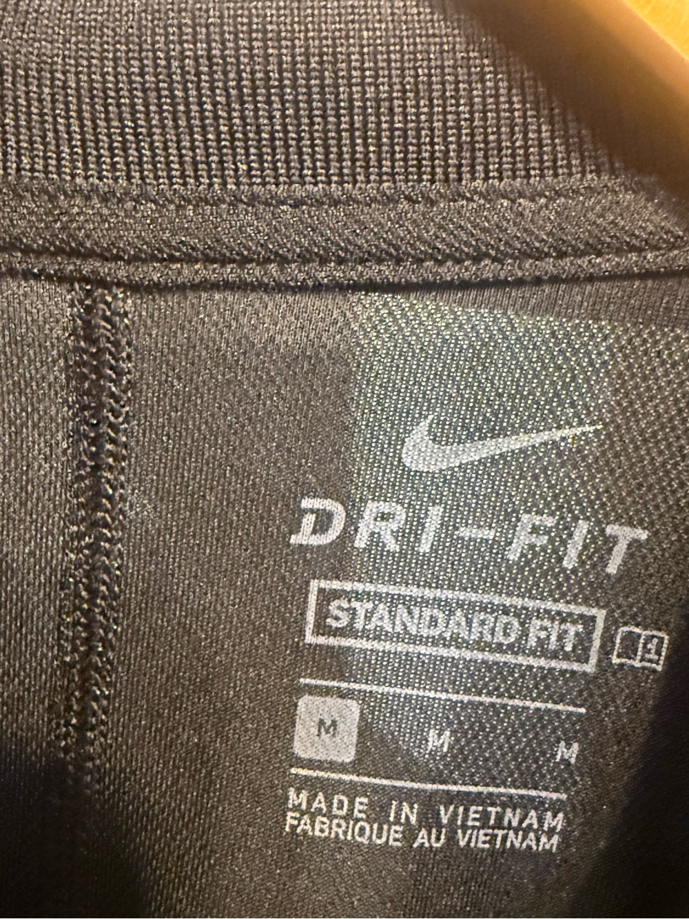 Nike Black Sleeveless Dri-FIT Polo Tank with White Trim - Picture 3 of 4